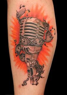 Microphone #tattoo Music tattoo designs, Music tattoos, Tatt