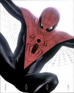 Unused Spiderman costume movie design by Alex Ross Marvel Am