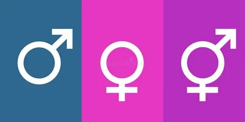 Значки для человека, женщины и трансгендерного Иллюстрация ш