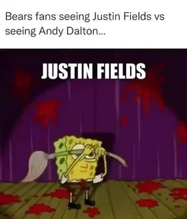 Bears fans seeing Justin Fields vs seeing Andy Dalton... JUS