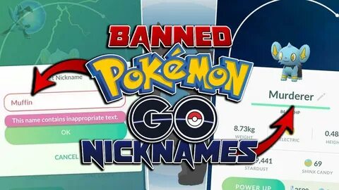 Banned/Censored Nicknames in Pokémon GO - YouTube