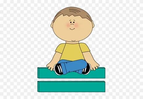 Kid Sitting On Math Equals Sign Clip Art - Criss Cross Apple