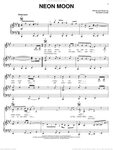 Dunn - Neon Moon sheet music for voice, piano or guitar (PDF