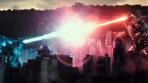 Godzilla and Mechagodzilla beam-lock (no background music) -