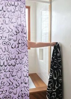 Shower curtain boobs