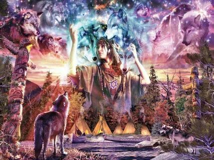 Native American Wolf Backgrounds - Wallpaper Cave