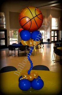 Balloon centerpieces, Balloons, Sports themed party