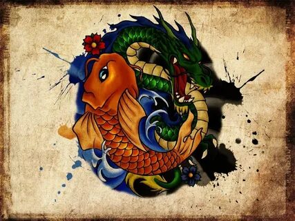 Japanese koi dragon images