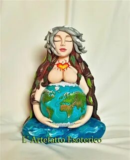 Mother Earth Goddess of four elements ( statue, statuette, f
