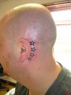 stars ear tattoo Star tattoos, Star tattoo designs, Star tat