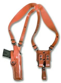 MASSIMO_COLT 1911 Leather Vertical Shoulder Holster with Dua