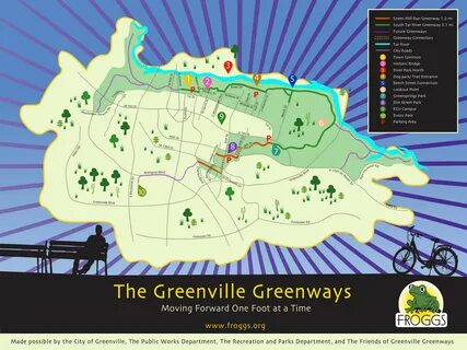 Greenville, NC Greenway River park, River, Moving forward