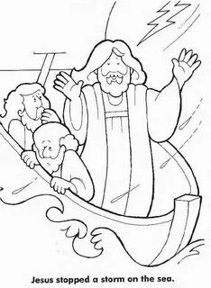Jesus Calms The Storm Coloring Page - Coloring Home