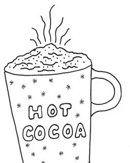 Cocoa Mug Coloring Page - Coloringpainting