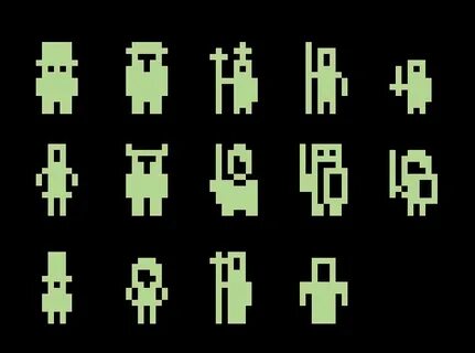 8-Bit City: Pixel Art: TI-Calculator Sprites Pixel art chara