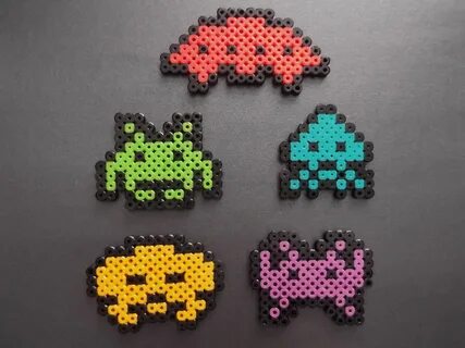 Space Invaders Bead sprite, Perler crafts, Perler bead art