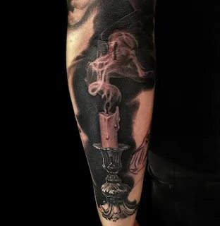 Pin by Deimos on Realism Candle tattoo, Smoke tattoo, Tattoo