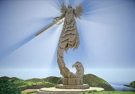 Minecraft Angel Statue Schematic Minecraft projects, Minecra