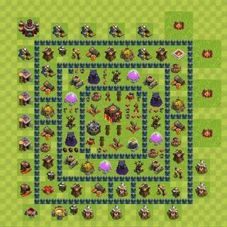 Trophy (Defense) Base TH10 - Clash of Clans - Town Hall Leve