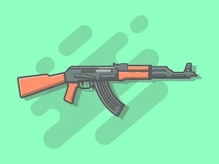 AK47 🔫 😉 Pixel art games, 2d game art, Military drawings