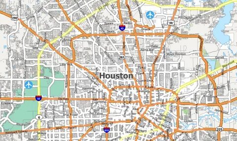 Map of Houston, Texas - GIS Geography