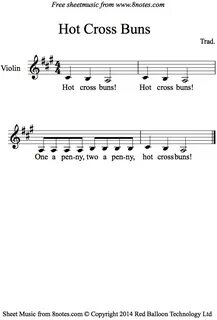 Hot Cross Buns Sheet music for Violin
