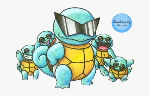 Squirtle Squad Glasses - Pokemon Squirtle With Sunglasses, H
