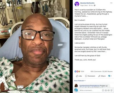 Donnie McClurkin Passes Out While Driving & Crashes His Car 