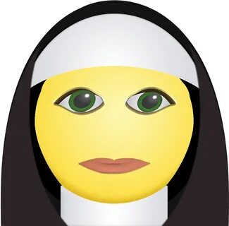 Nun Face Clipart - Nun Emoji - Png Download - Full Size Clip