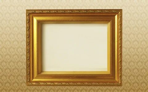 Gold frame on flower pattern PPT Backgrounds Gold frame, Fra