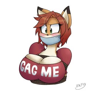 anthro, anthro only, bondage, bound, breasts, female, frefer9, furry, furry only, gag