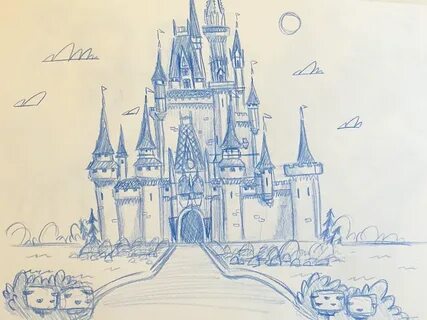 Cinderella Castle Sketch at PaintingValley.com Explore colle
