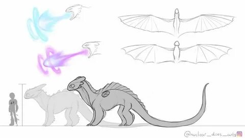 Size comparisson between my light fury OC Snowy and Toothles