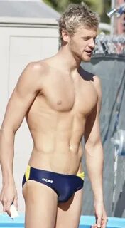 Boner in speedos.