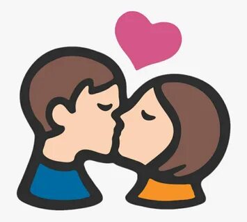 Couple Kissing Clipart - Transparent Kiss Clip Art - Couple 