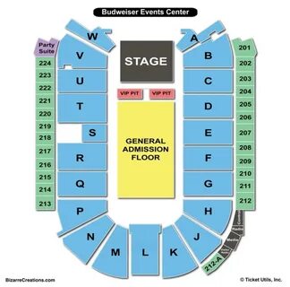Budweiser Events Center Seating Chart Seating Charts & Ticke