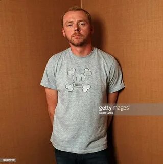 Actor Simon Pegg from the film "Run, Fat Boy, Run" poses for