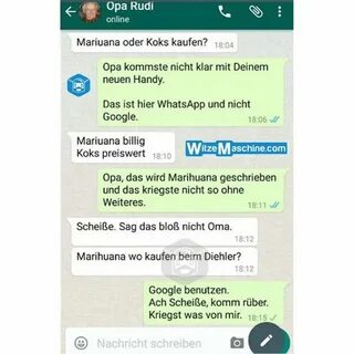 Lustige WhatsApp Bilder und Chat Fails 218 - Opa will Drogen