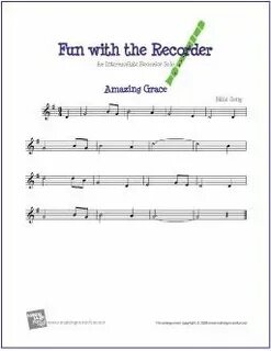 Amazing Grace Free Sheet Music for Recorder Music curriculum