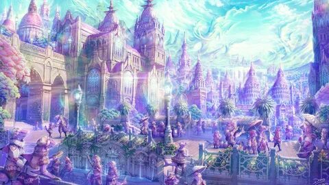 anime, Artistic, Cities, Fantasy, Soft, Castles, Landscapes,