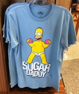 Universal Studios The Simpson Homer "Sugar Daddy" Mens Shirt