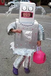 Homemade Halloween Costume Robot Costume Girl Robot Zing Bot