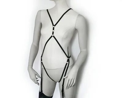 Full body harness BDSM Sexy lingerie Garter Harness Velvet E