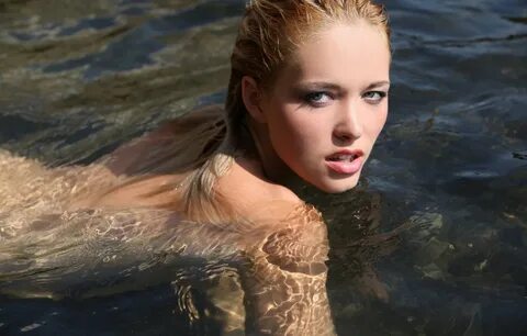 Wallpaper water, girl, face, model, wet, blonde, beauty, Ali