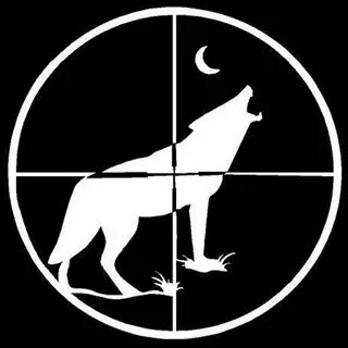 Hunt Wolf Sticker Shot Hunter Club Decal Gun Shop Hollow Hun