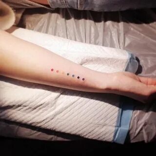 Colored dots by Witty Button Tattoos, Cute tattoos for women