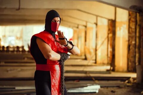 Details about Mortal Kombat 3 Ermac Cosplay Costume Red Cost