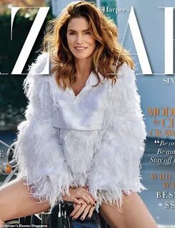 Cindy Crawford, 53, shows off her toned legs on magazine cov