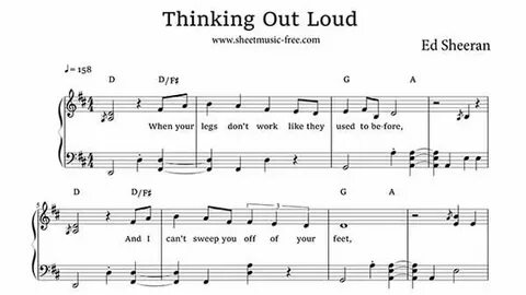 Thinking Out Loud Sheet Music Ed Sheeran Sheet music, Music 