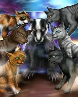 Warriors: Midnight and six cats Warrior cats fan art, Warrio